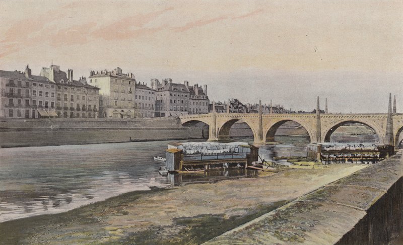 Chalon-sur-Saone, most Saint-Laurent autorstwa French Photographer