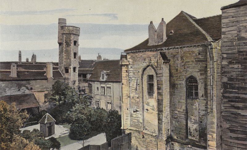 Chalon-sur-Saone, wieża biskupia lub wieża Doyenne autorstwa French Photographer