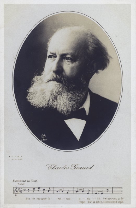 Charles Gounod, francuski pianista i kompozytor (zdjęcie czarno-białe) autorstwa French Photographer