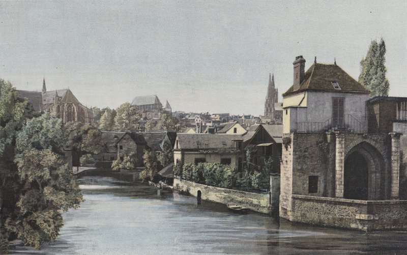 Chartres, Widok z mostu Courtille autorstwa French Photographer
