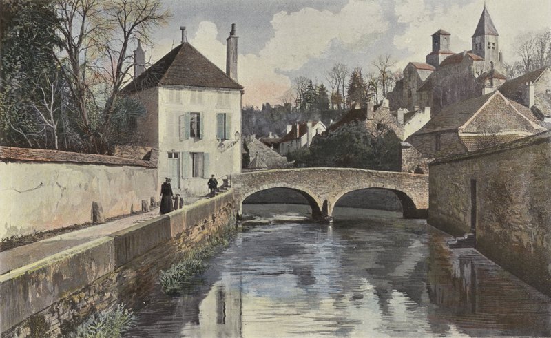Chatillon-sur-Seine, kościół Saint-Vorles i Perthuis-au-Loup autorstwa French Photographer