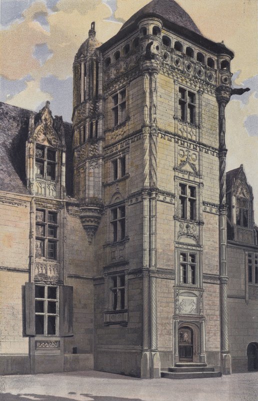Chemaze, Chateau de Saint-Ouen, Wieża klatki schodowej autorstwa French Photographer