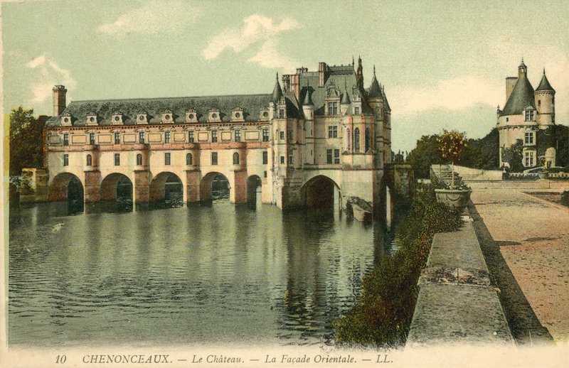 Chenonceaux, zamek, fasada wschodnia autorstwa French Photographer