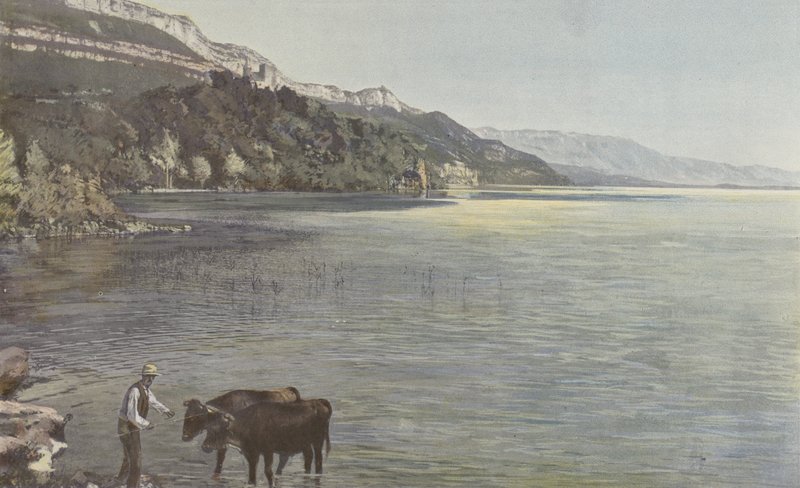 Chindrieux, Chateau de Chatillon i Lac du Bourget autorstwa French Photographer