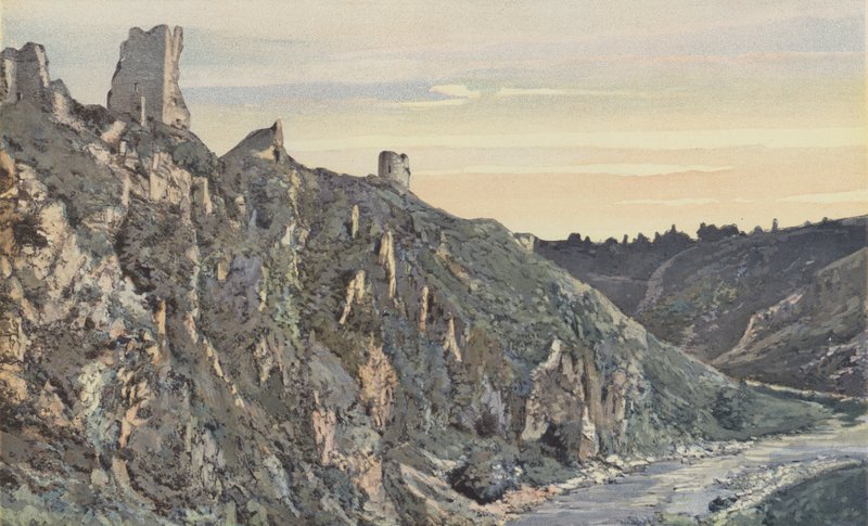 Crozant, Ruiny zamku nad brzegiem Creuse, Widok na N E autorstwa French Photographer