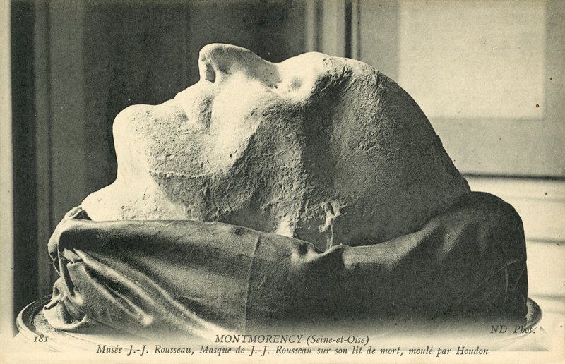 Maska pośmiertna Jean-Jacquesa Rousseau, uformowana przez Houdona autorstwa French Photographer