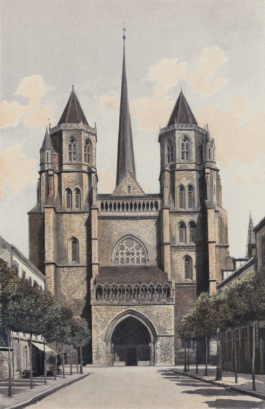Dijon, Cathedrale Saint-Benign, Fasada O autorstwa French Photographer