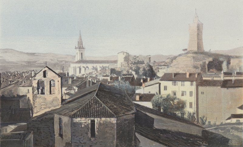 Draguignan, widok ogólny, wieża zegarowa autorstwa French Photographer