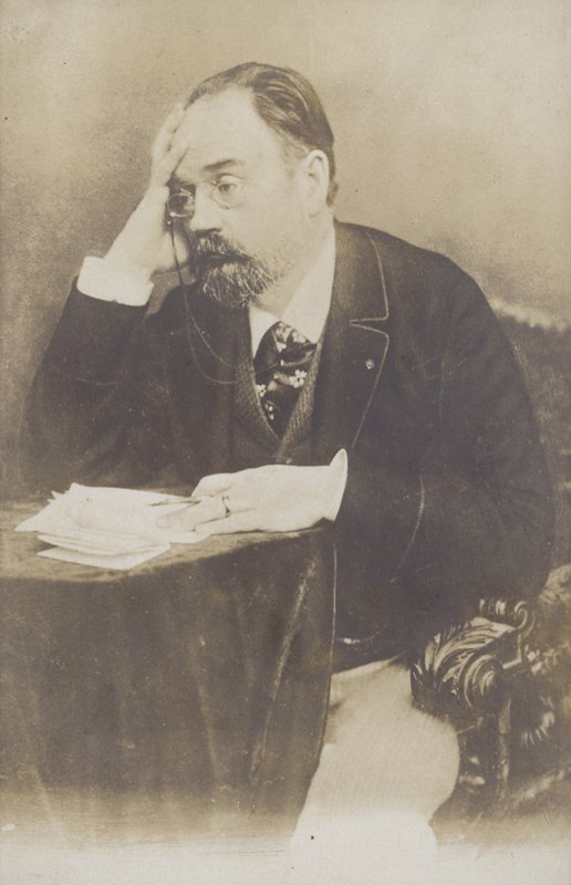 Emile Zola (1840-1902), francuski powieściopisarz, dziennikarz i dramaturg. autorstwa French Photographer
