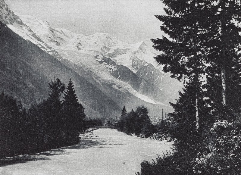 Okolice Chamonix (zdjęcie czarno-białe) autorstwa French Photographer