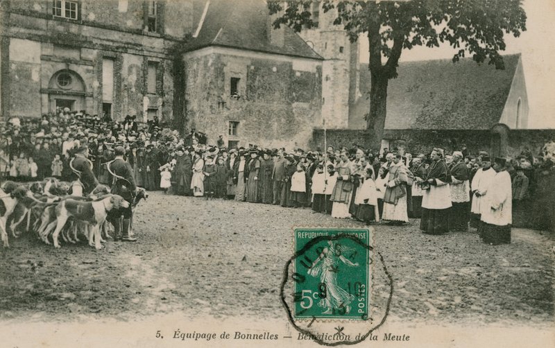 Załoga Bonnelles - Błogosławieństwo Meule. Pocztówka wysłana w 1913 roku. autorstwa French Photographer