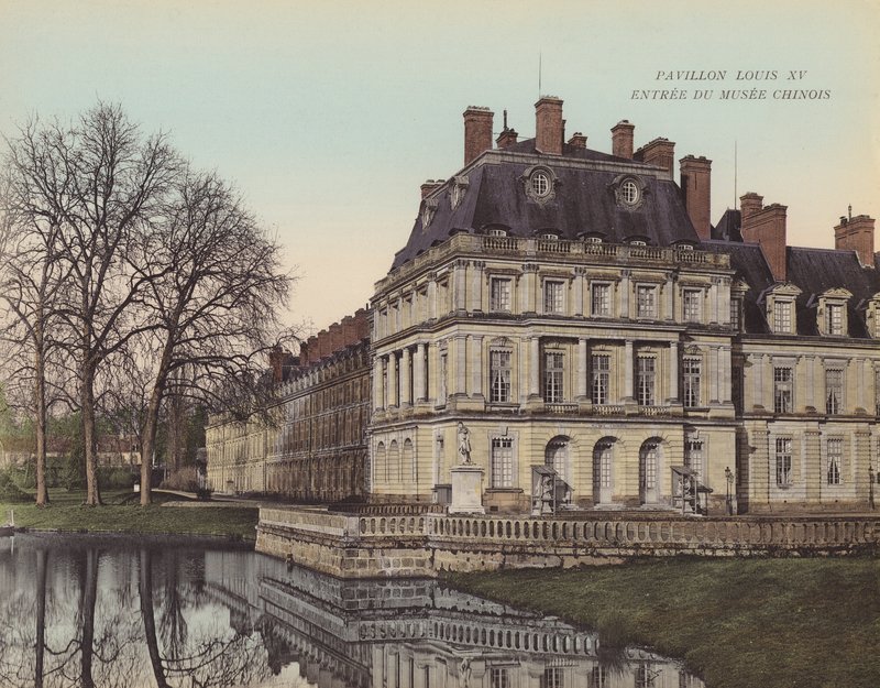 Fontainebleau: Pawilon Ludwika XV, wejście do Muzeum Chińskiego (zdjęcie kolorowe) autorstwa French Photographer