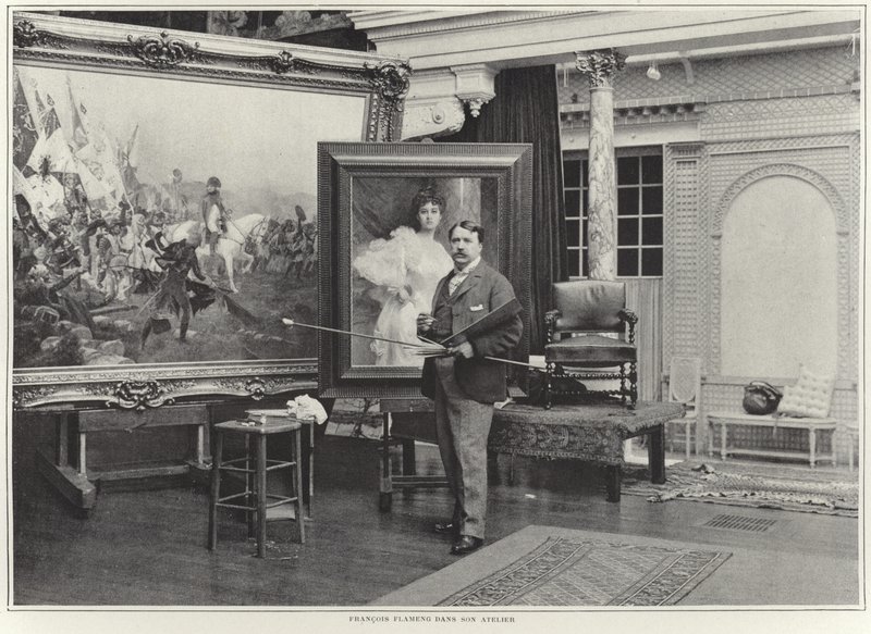 Francois Flameng w swoim warsztacie autorstwa French Photographer