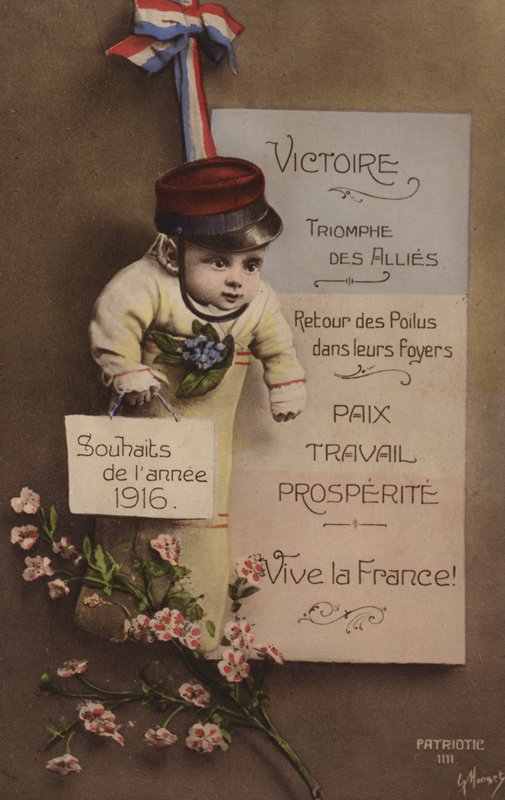 Francuska karta noworoczna, 1916 autorstwa French Photographer
