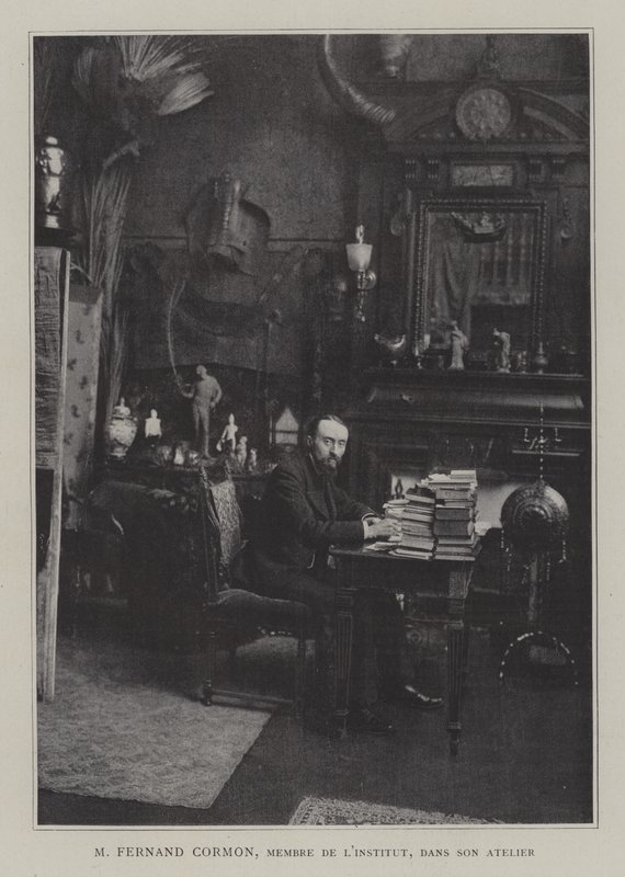 Francuski malarz Fernand Cormon w swojej pracowni (kolor lito) autorstwa French Photographer