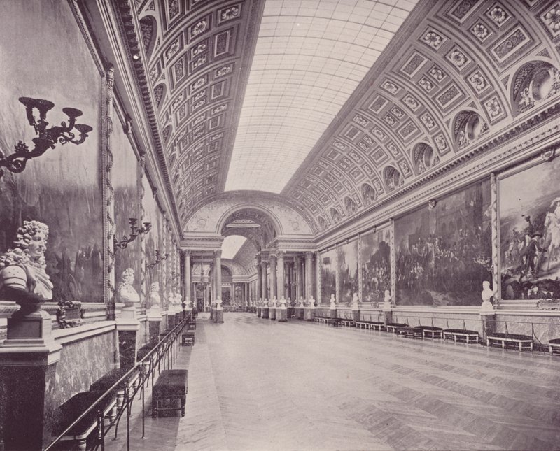 Galeria Bitew, Pałac Wersalski (zdjęcie czarno-białe) autorstwa French Photographer