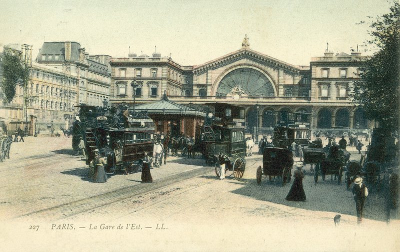 Gare de Paris-Est, Paryż (kolorowe zdjęcie) autorstwa French Photographer
