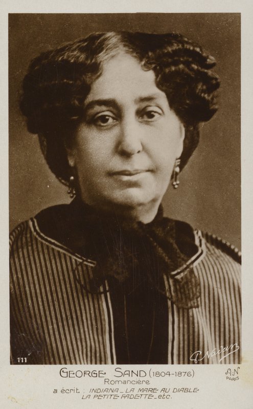 George Sand (1804-1876), francuska powieściopisarka autorstwa French Photographer