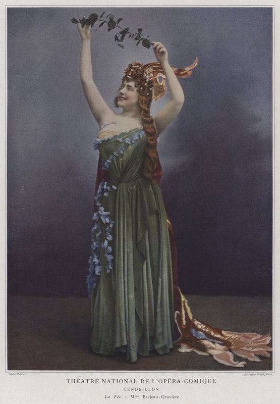 Georgette Brejean-Graviere jako wróżka w Cendrillon (kolorowe zdjęcie) autorstwa French Photographer