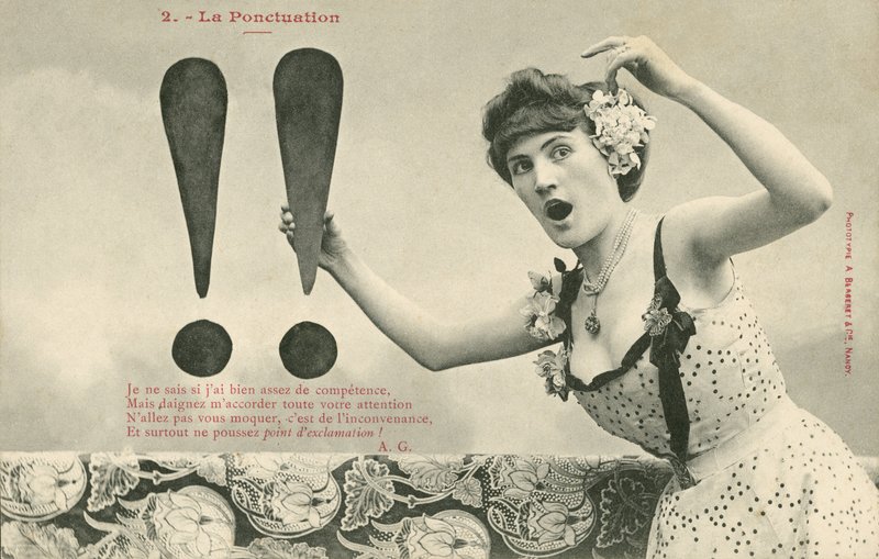 Dziewczyna z dwoma wykrzyknikami (zdjęcie czarno-białe) autorstwa French Photographer