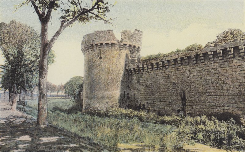 Guerande, mury obronne i wieża Gaudinais autorstwa French Photographer