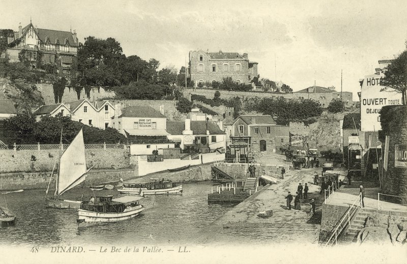 Port, Dinard (zdjęcie czarno-białe) autorstwa French Photographer