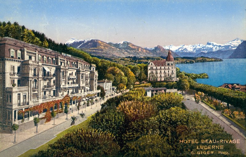 Hotel Beau Rivage, Lucerna autorstwa French Photographer