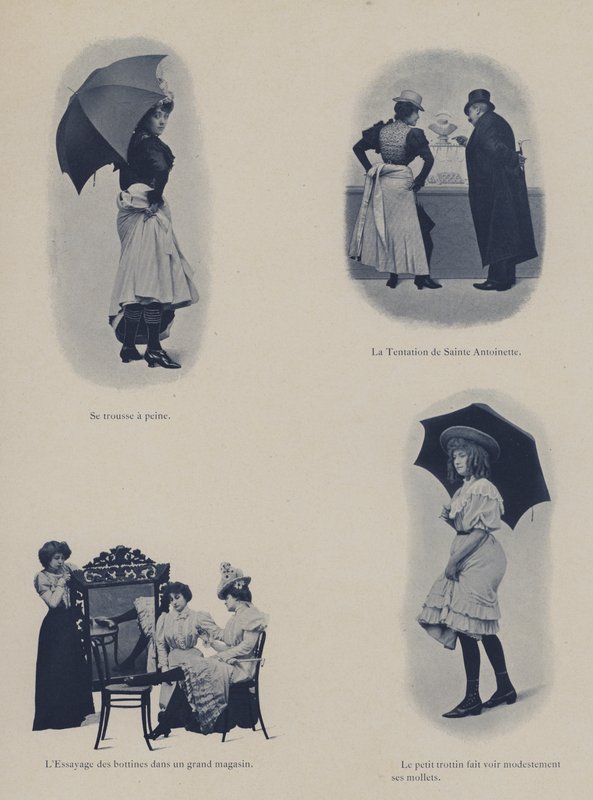 Ilustracja do Petites Parisiennes (tj. młodych pracujących dziewcząt w Paryżu) (zdjęcie czarno-białe) autorstwa French Photographer