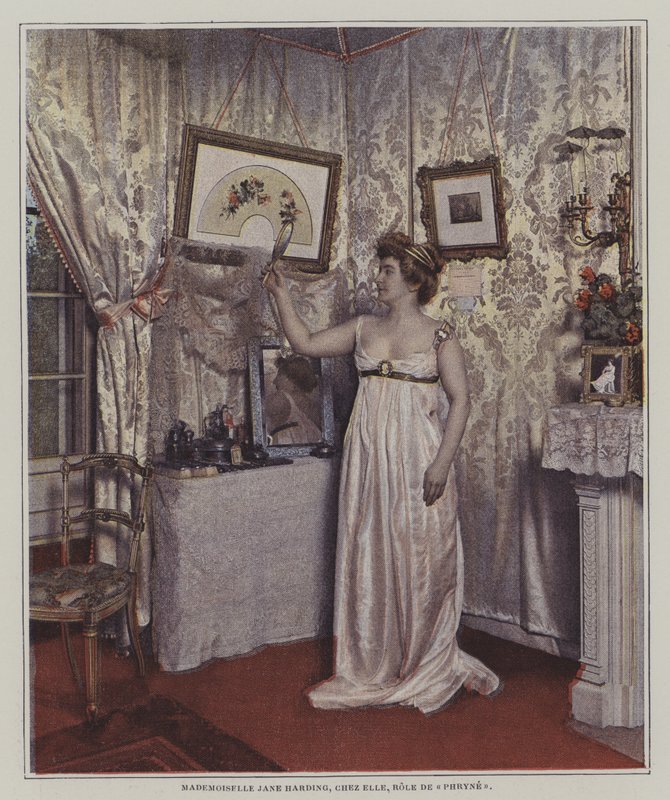 Jane Hading, francuska aktorka teatralna (kolorowe zdjęcie) autorstwa French Photographer
