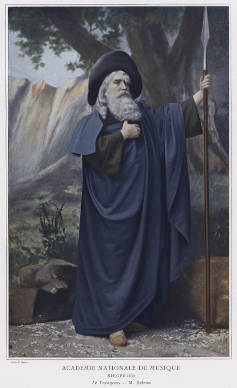 Jean-Francois Delmas jako Wędrowiec w Zygfrydzie (kolorowe zdjęcie) autorstwa French Photographer