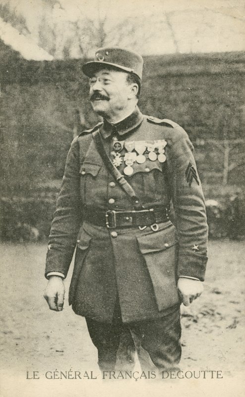 Jean-Marie Degoutte, francuski generał I wojny światowej (zdjęcie czarno-białe) autorstwa French Photographer