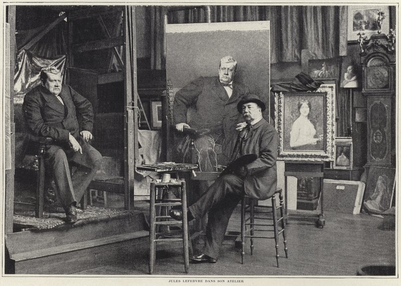 Jules Lefebvre w swoim warsztacie autorstwa French Photographer
