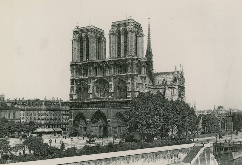 La Cathedrale, Eglise Notre-Dame, Katedra, Kościół Najświętszej Marii Panny (fotograwiura) autorstwa French Photographer