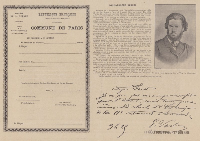 Komuna Paryska, Louis-Eugene Varlin (zdjęcie czarno-białe) autorstwa French Photographer