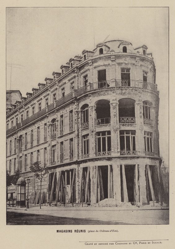 Komuna Paryska, Magasins Reunis, Place du Chateau-d
