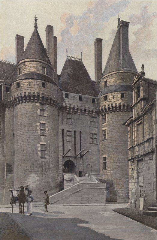 Langeais, zamek, wejściowa strona miasta autorstwa French Photographer