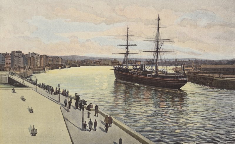 Le Havre, Wejście parowca do portu zewnętrznego autorstwa French Photographer