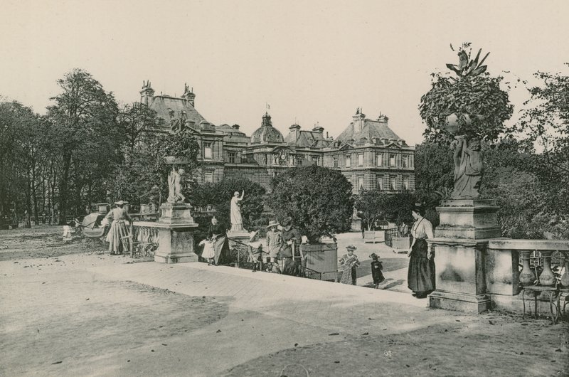 Le Jardin du Luxembourg, Ogród Luksemburski (fotograwiura) autorstwa French Photographer