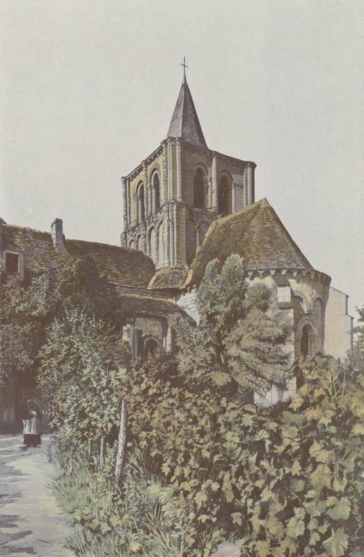 Lencloitre, kościół, absyda i dzwonnica autorstwa French Photographer