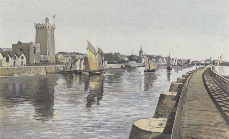 Les Sables-DOlonne, Port Channel i Arundel Tower, pełniące rolę latarni morskiej autorstwa French Photographer