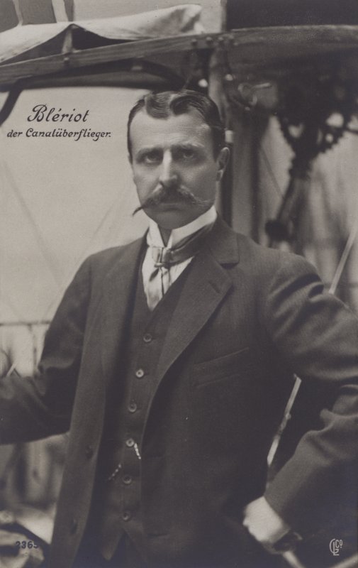 Louis Bleriot, francuski lotnik (zdjęcie czarno-białe) autorstwa French Photographer