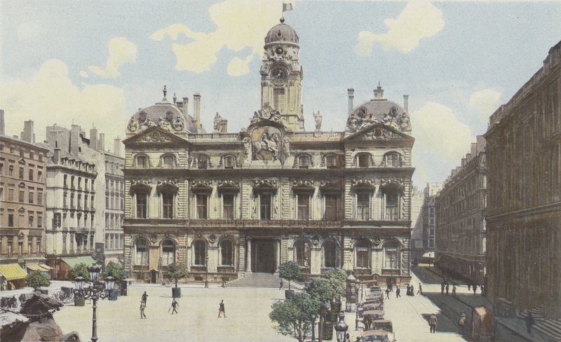 Lyon, Place des Terreaux, Ratusz autorstwa French Photographer