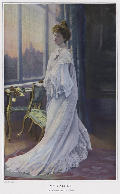 Madame Valdey, francuska aktorka (kolorowe zdjęcie) autorstwa French Photographer