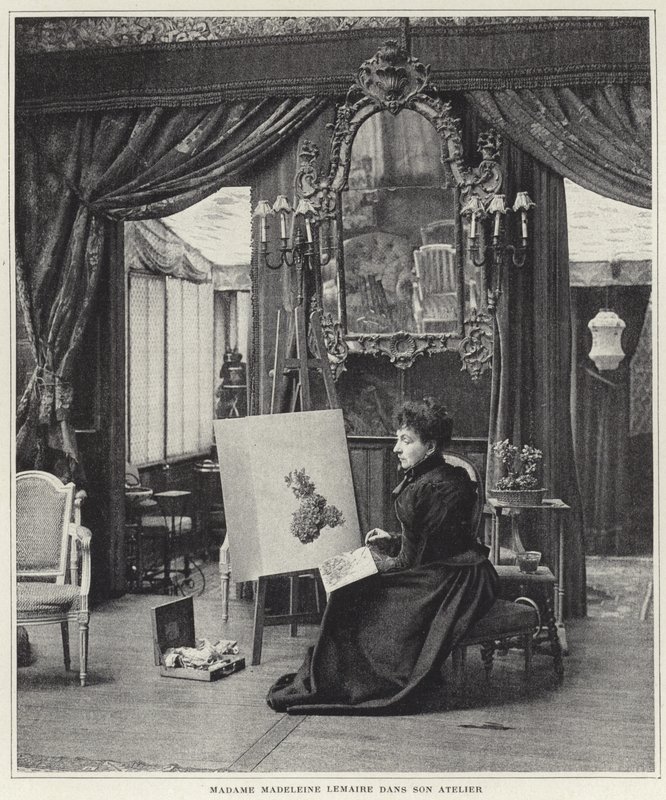 Madeleine Lemaire w swoim warsztacie autorstwa French Photographer