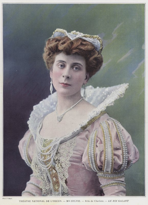 Mademoiselle Sylvie jako Charlotte w Le Roi Galant (kolorowe zdjęcie) autorstwa French Photographer