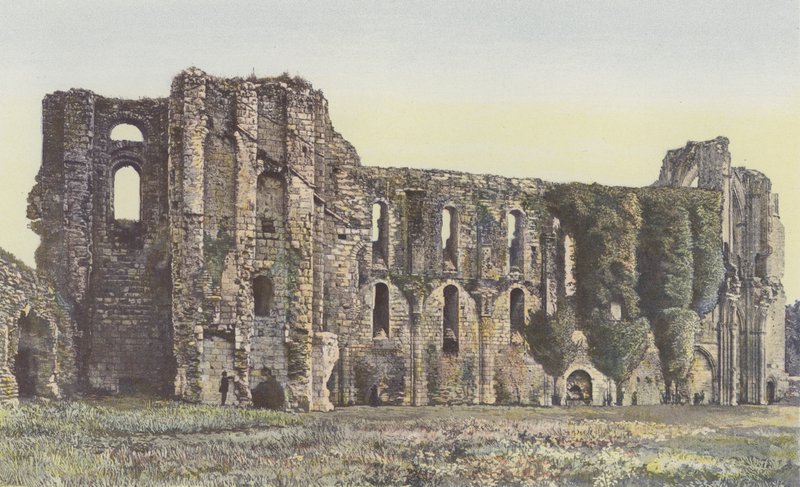 Maillezais, Stare Opactwo, Widok wnętrza ruin kościoła autorstwa French Photographer