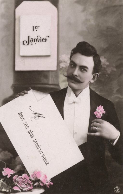 Mężczyzna z wąsami autorstwa French Photographer