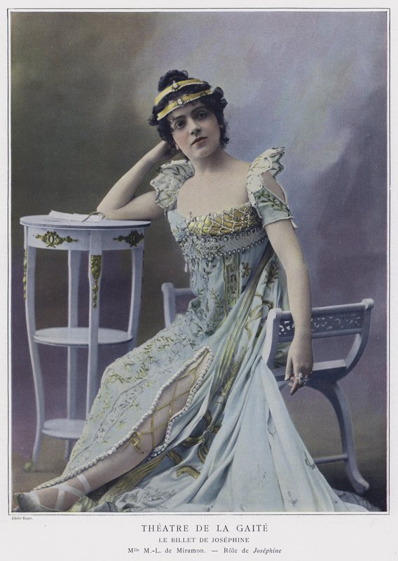 Marie-Louise de Miramon jako Josephine w Le Billet de Josephine (kolorowe zdjęcie) autorstwa French Photographer