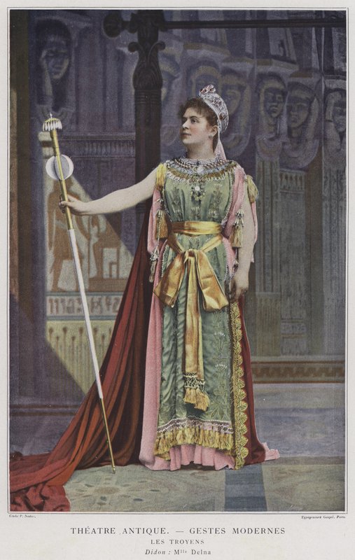 Marie Delna jako Dido w Les Troyens (kolorowe zdjęcie) autorstwa French Photographer