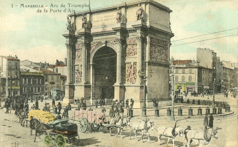 Marsylia, Łuk Triumfalny Porte Daix autorstwa French Photographer